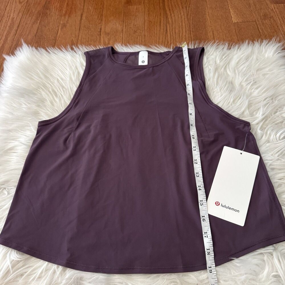 Lululemon Sculpt Cropped Tank Women’s Size 4 Flowy Grape Thistle Quick Dry NWT - Picture 9 of 11